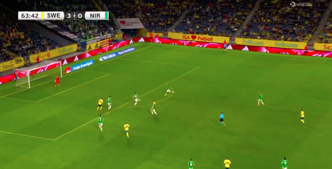 Alexander Isak scored and registered an assist for Sweden this evening