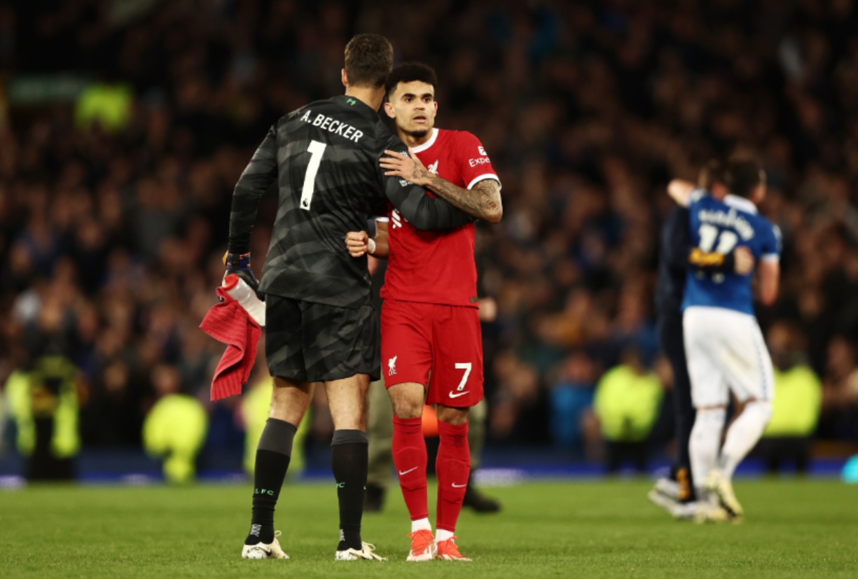 Luis Diaz scored past Alisson Becker in Colombia's 2-1 defeat to Brazil