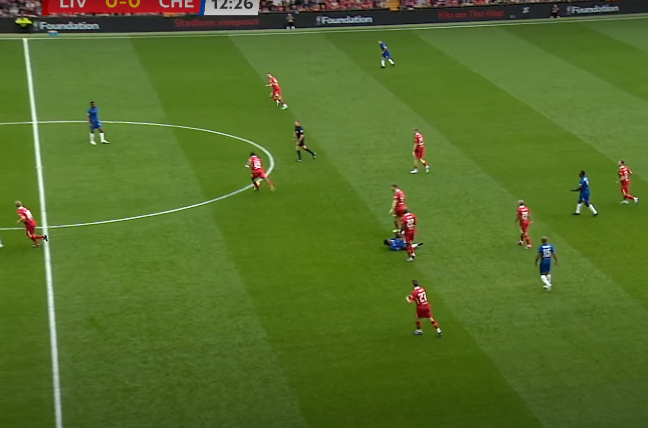Ryan Babel tried to lob Carlo Cudicini from inside his own half of the pitch