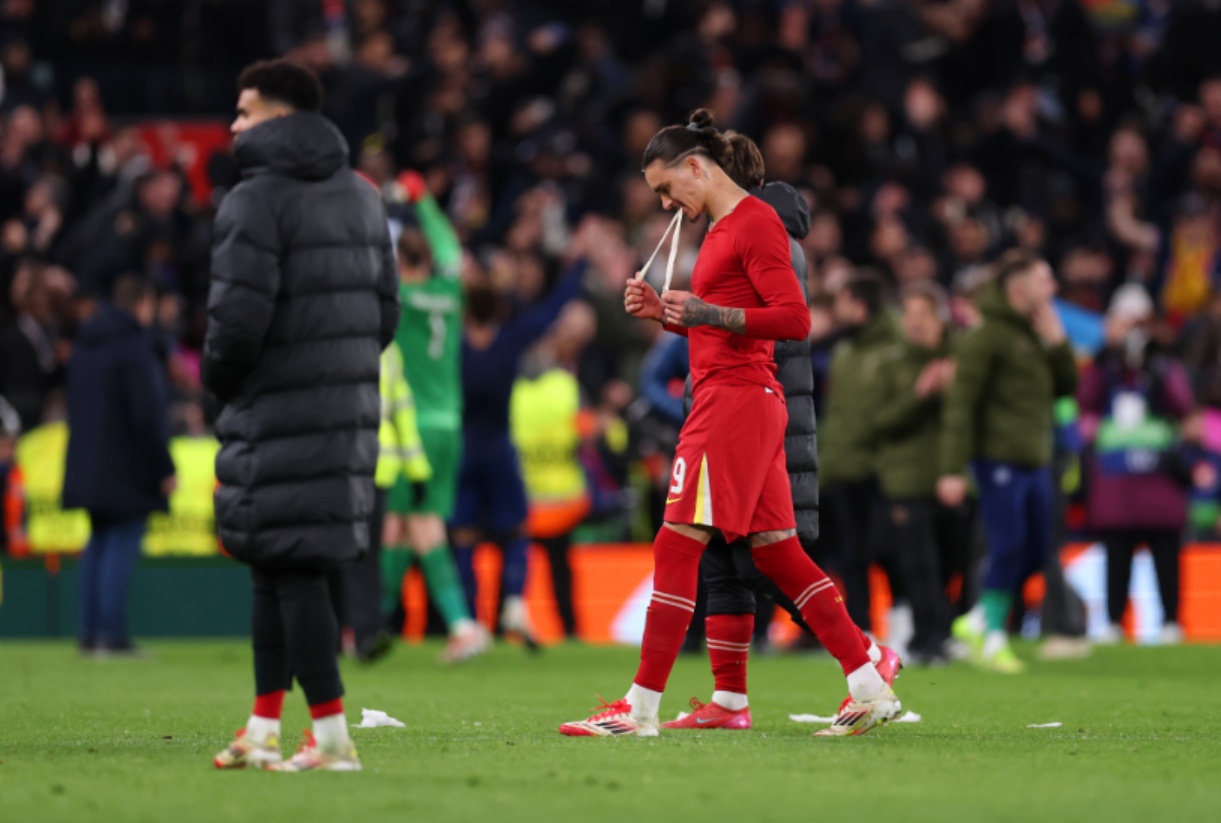 Darwin Nunez saw his penalty saved as Liverpool bowed out of the Champions League to PSG