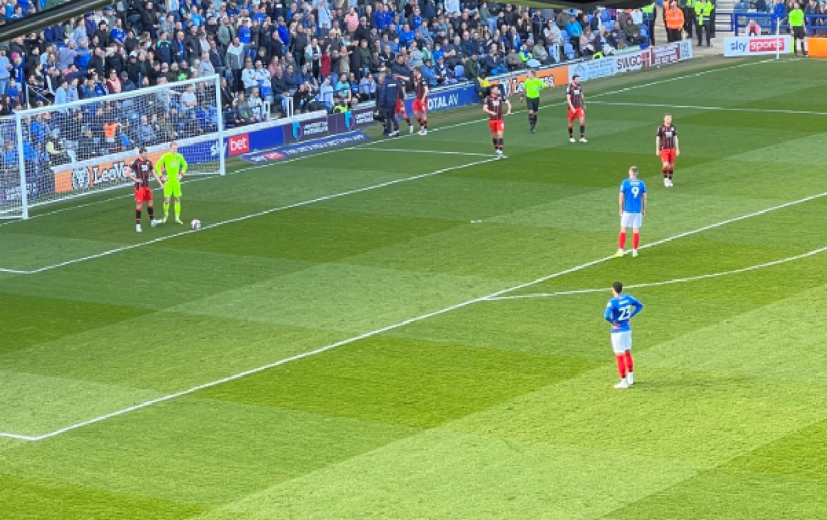 Owen Beck was goaded by Portsmouth fans as he went off injured at Fratton Park