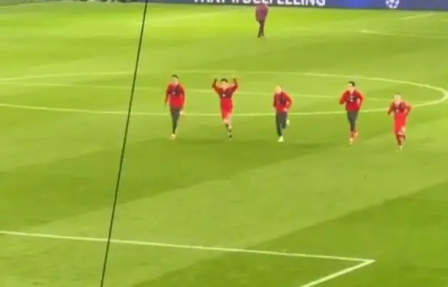 Wataru Endo soaks up the Liverpool fans' appreciation after the win over PSG