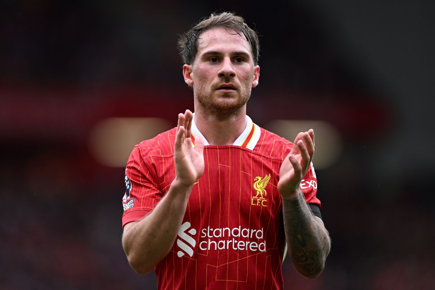 Alexis Mac Aliister applauds Liverpool fans