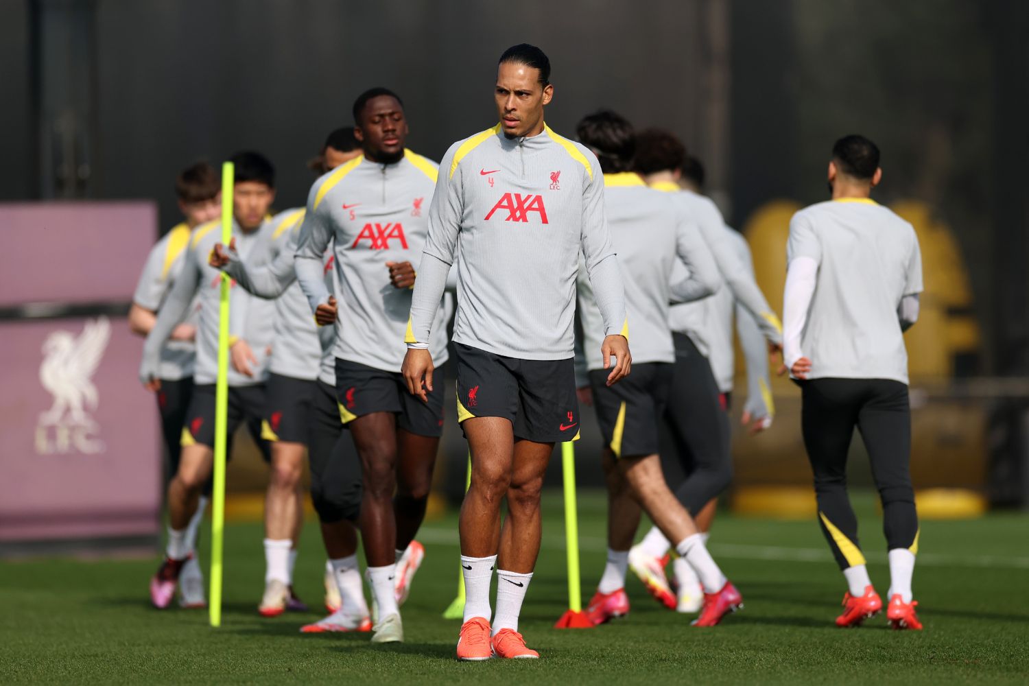 Virgil van Dijk at the AXA Training Centre