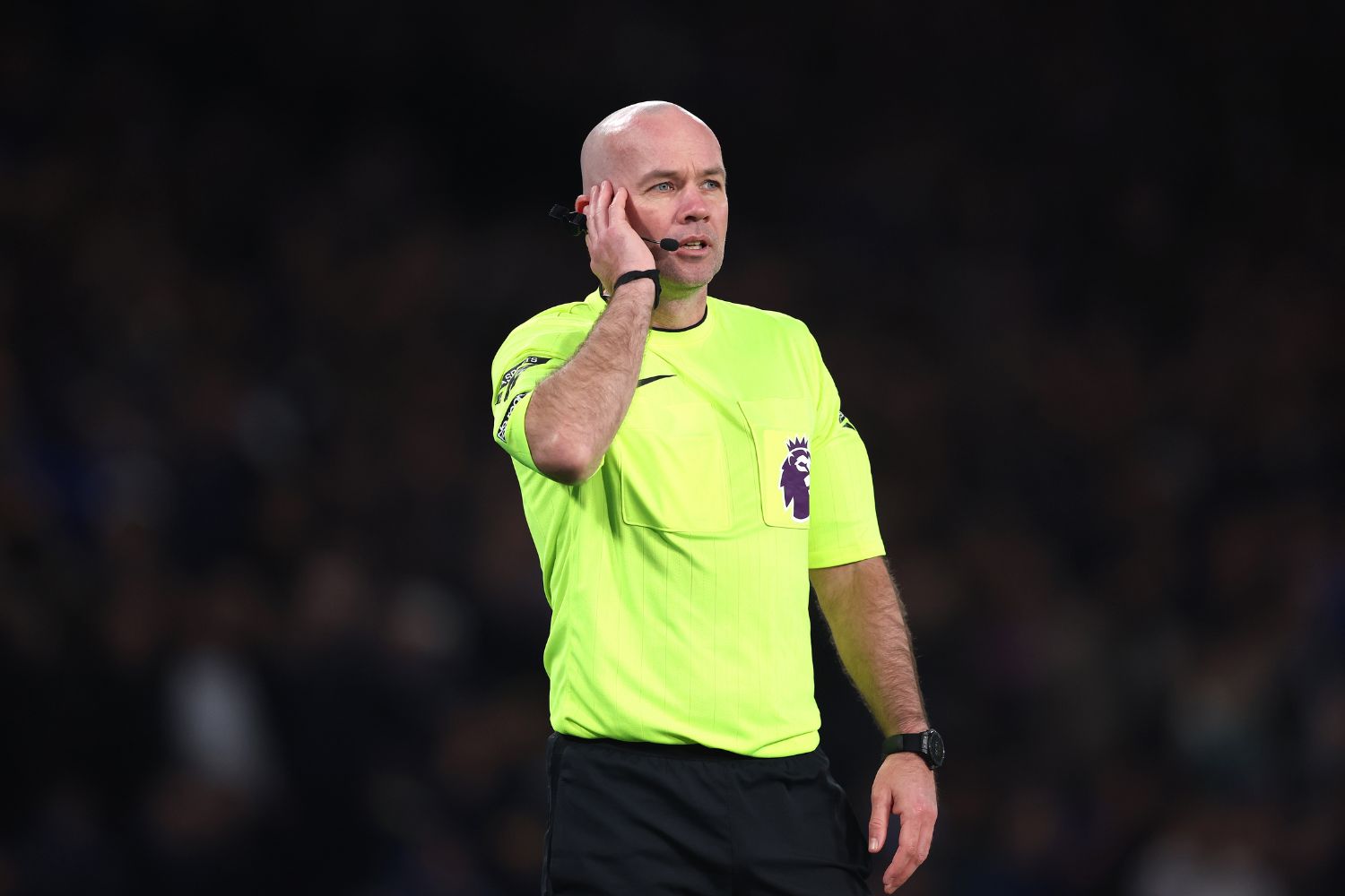 Paul Tierney in action as a referee in the Premier League