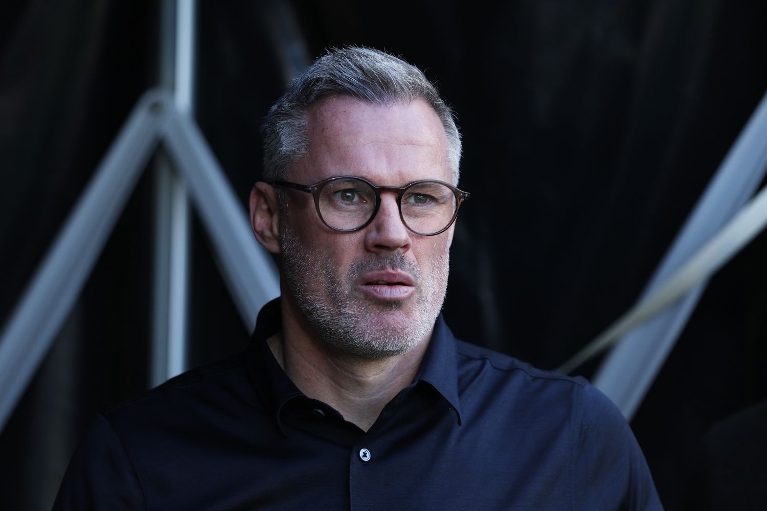 Jamie Carragher working for Sky Sports