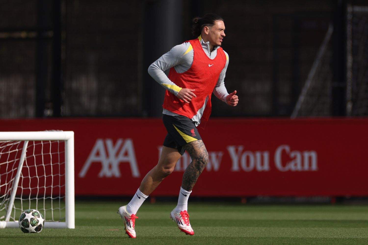 Darwin Nunez in training for Liverpool