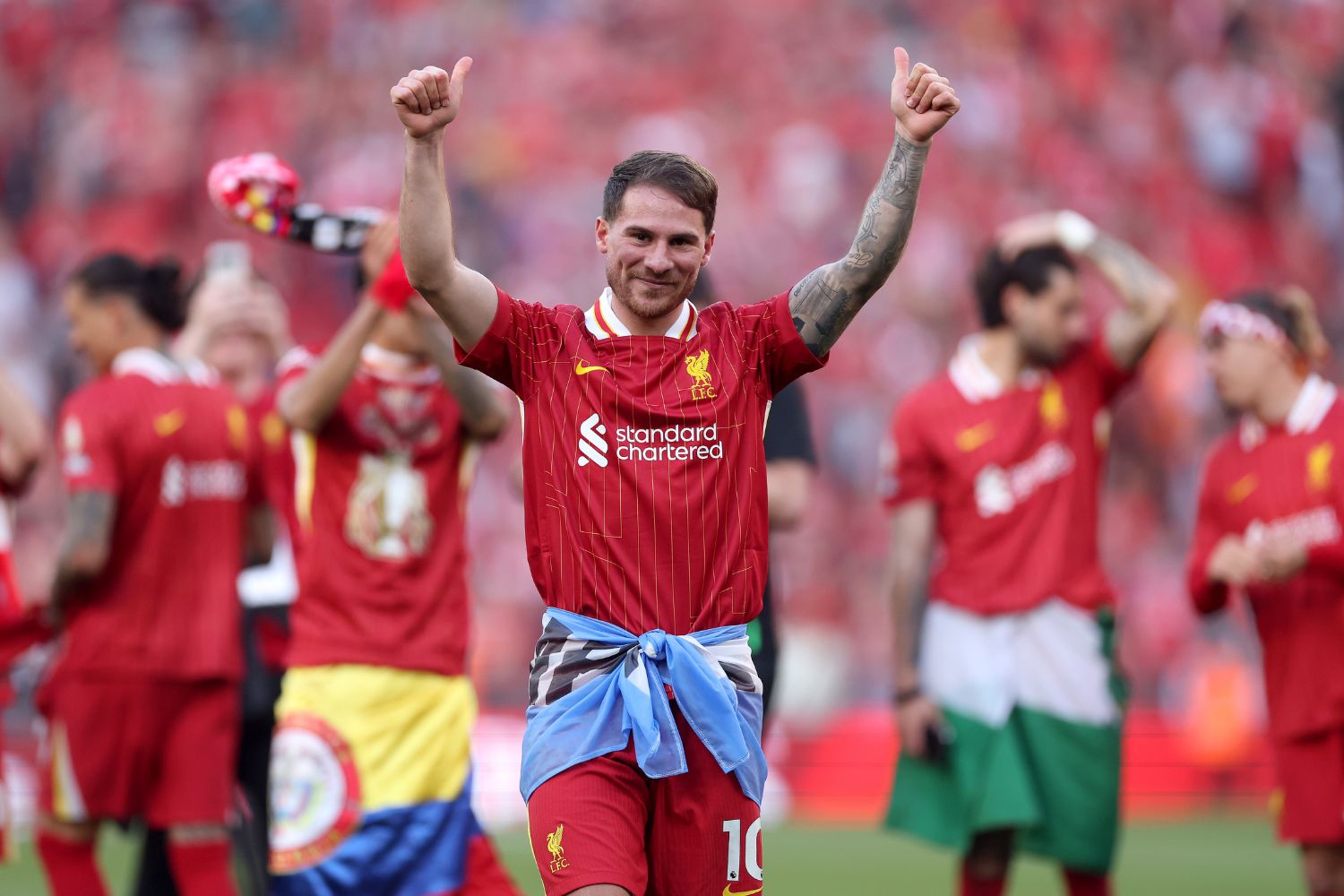 Alexis Mac Allister after winning the league