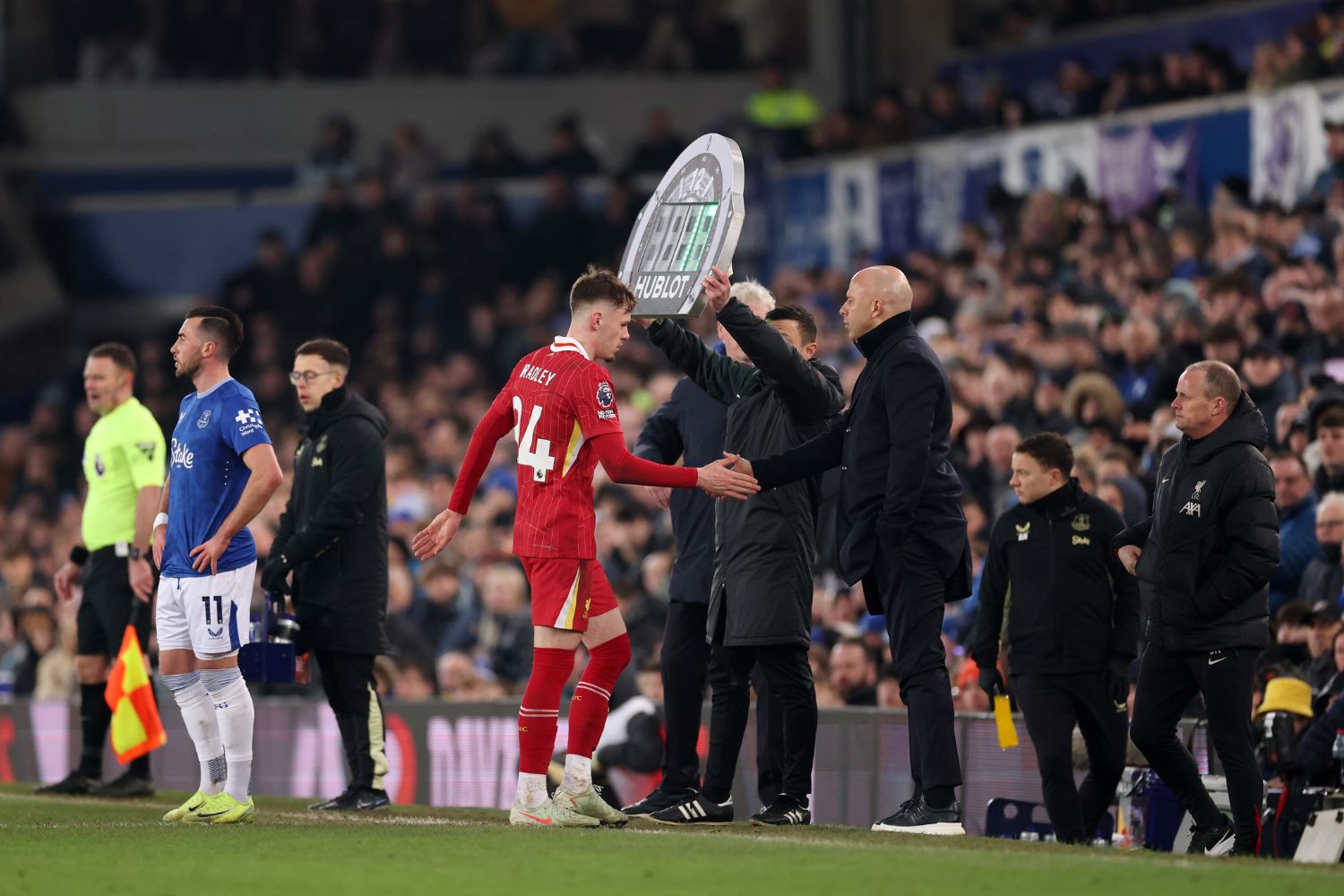 Conor Bradley removed through injury