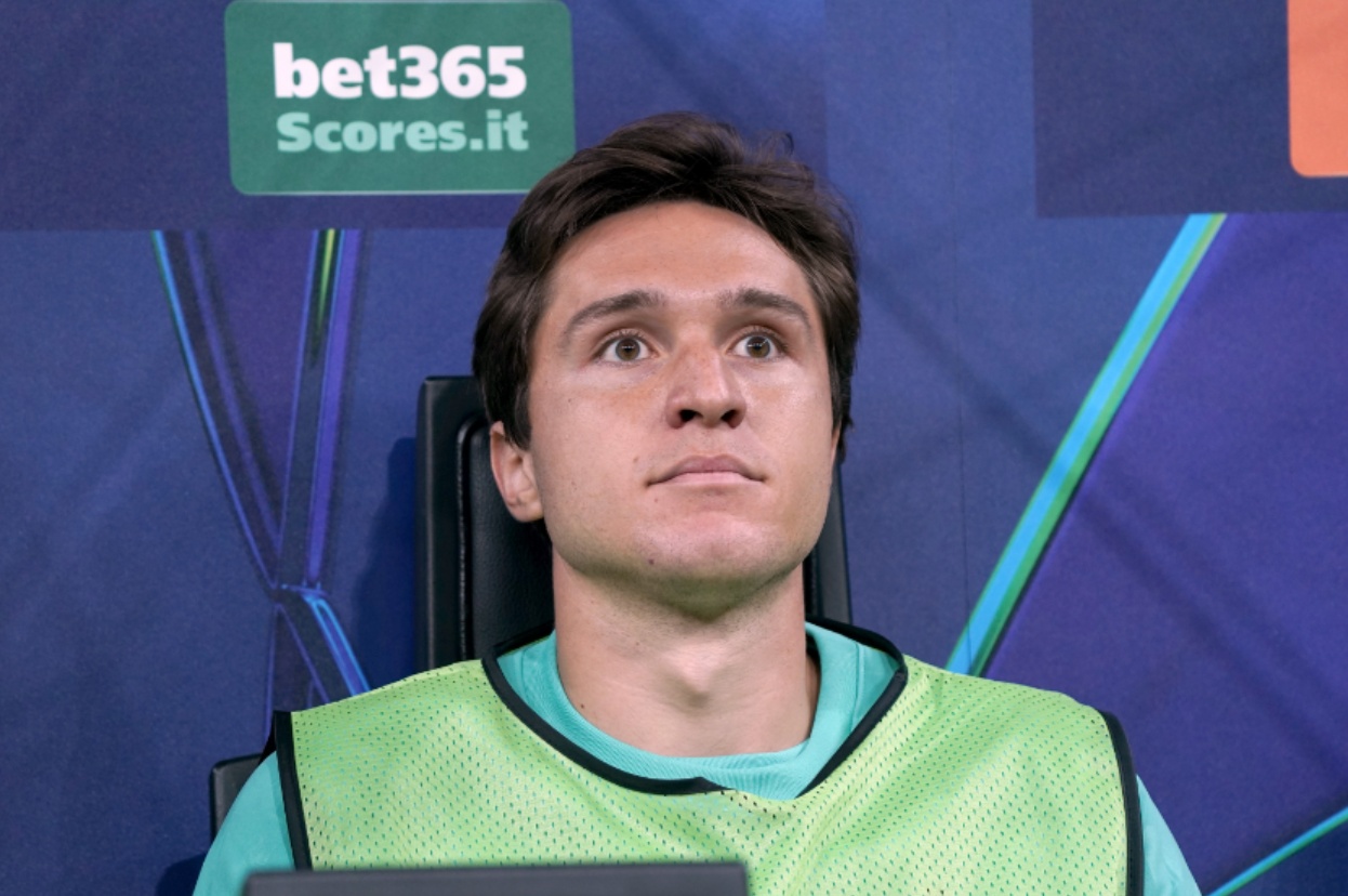 Federico Chiesa was seen raging at refereeing decisions from the Liverpool bench on Sunday