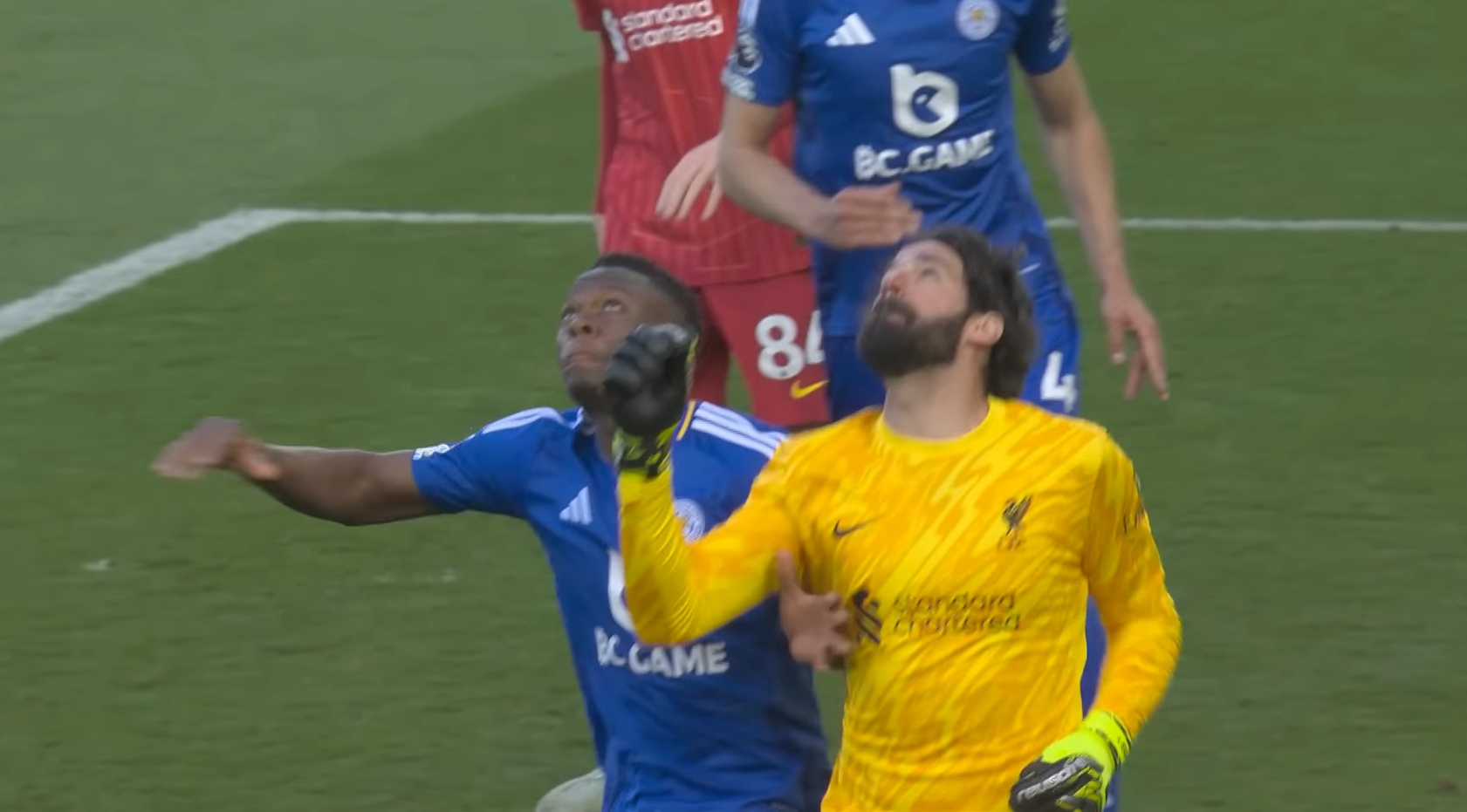 Conor Coady's goal was disallowed for a foul by Patson Daka on Alisson Becker