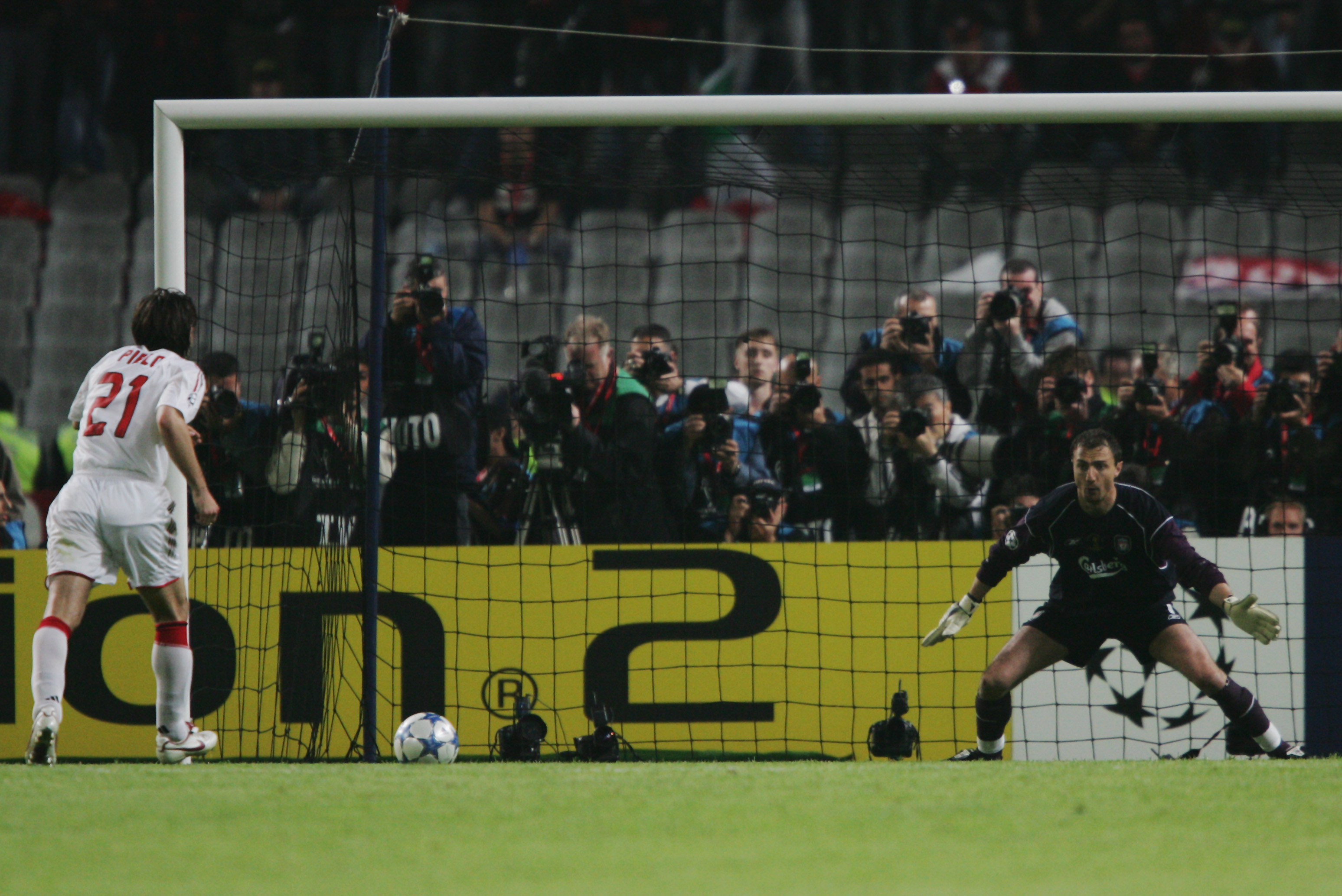 Andrea Pirlo had his penalty saved by Jerzy Dudek in the 2005 Champions League final shootout
