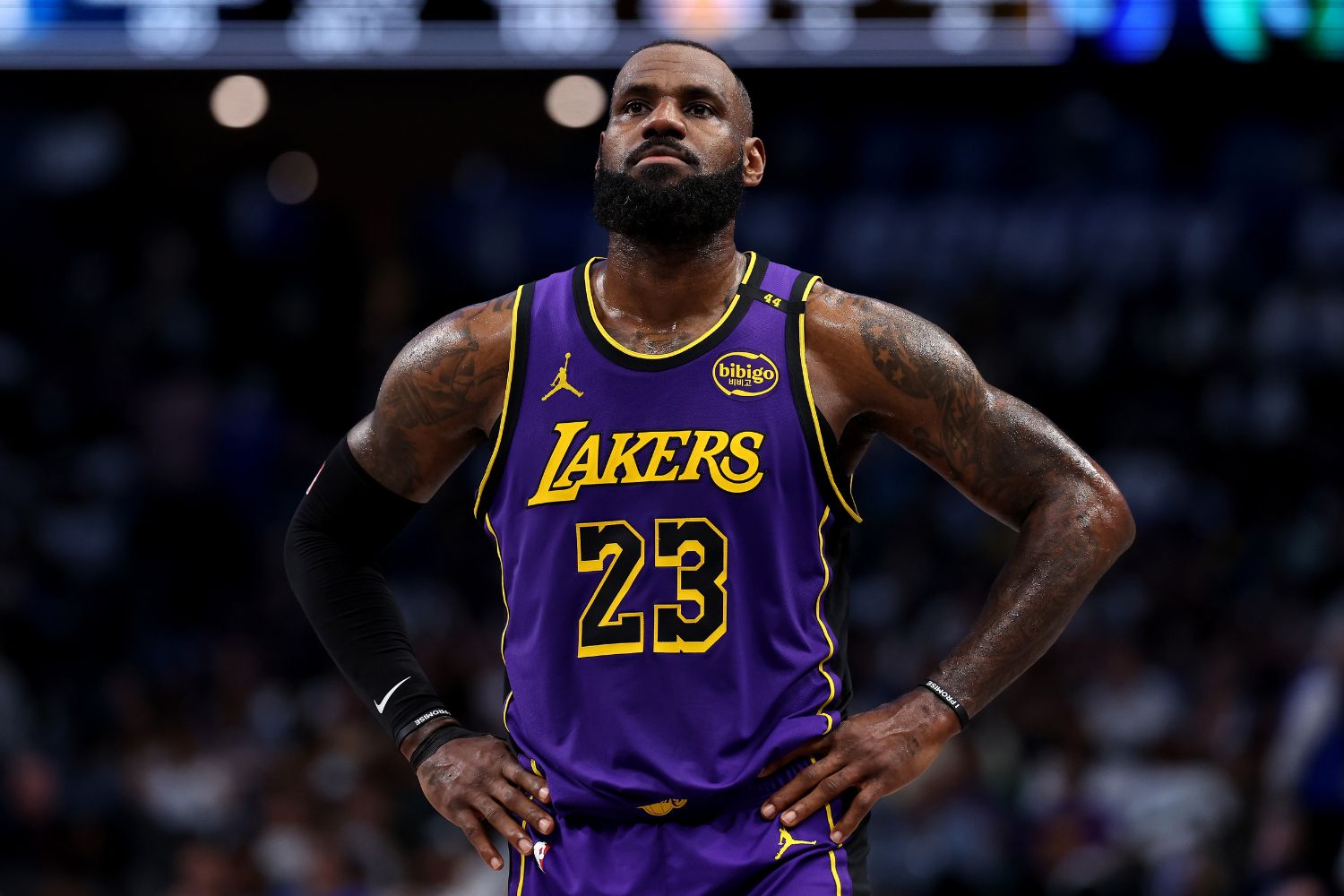 LeBron James in action for LA Lakers