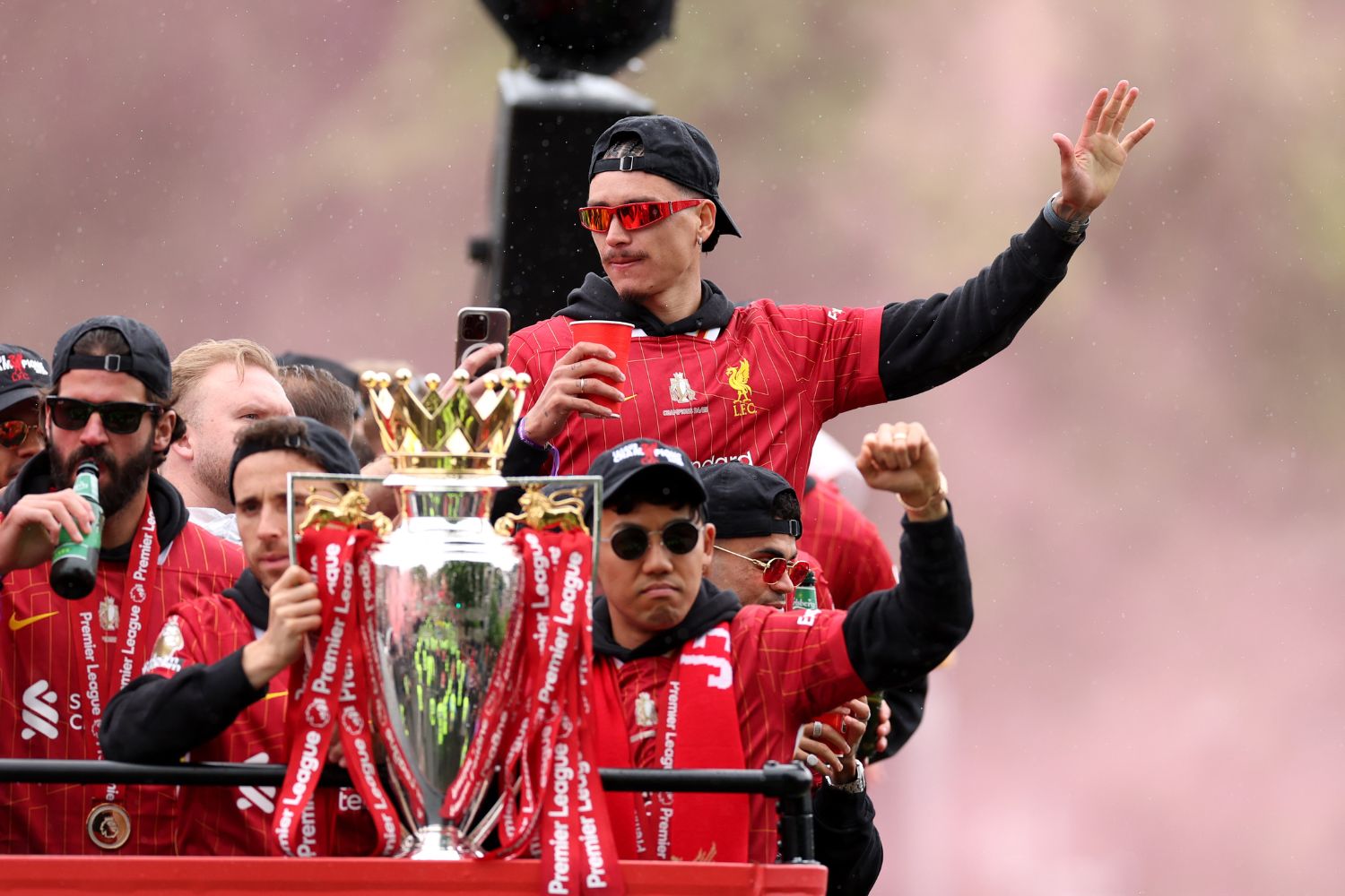 Darwin Nunez during the title parade
