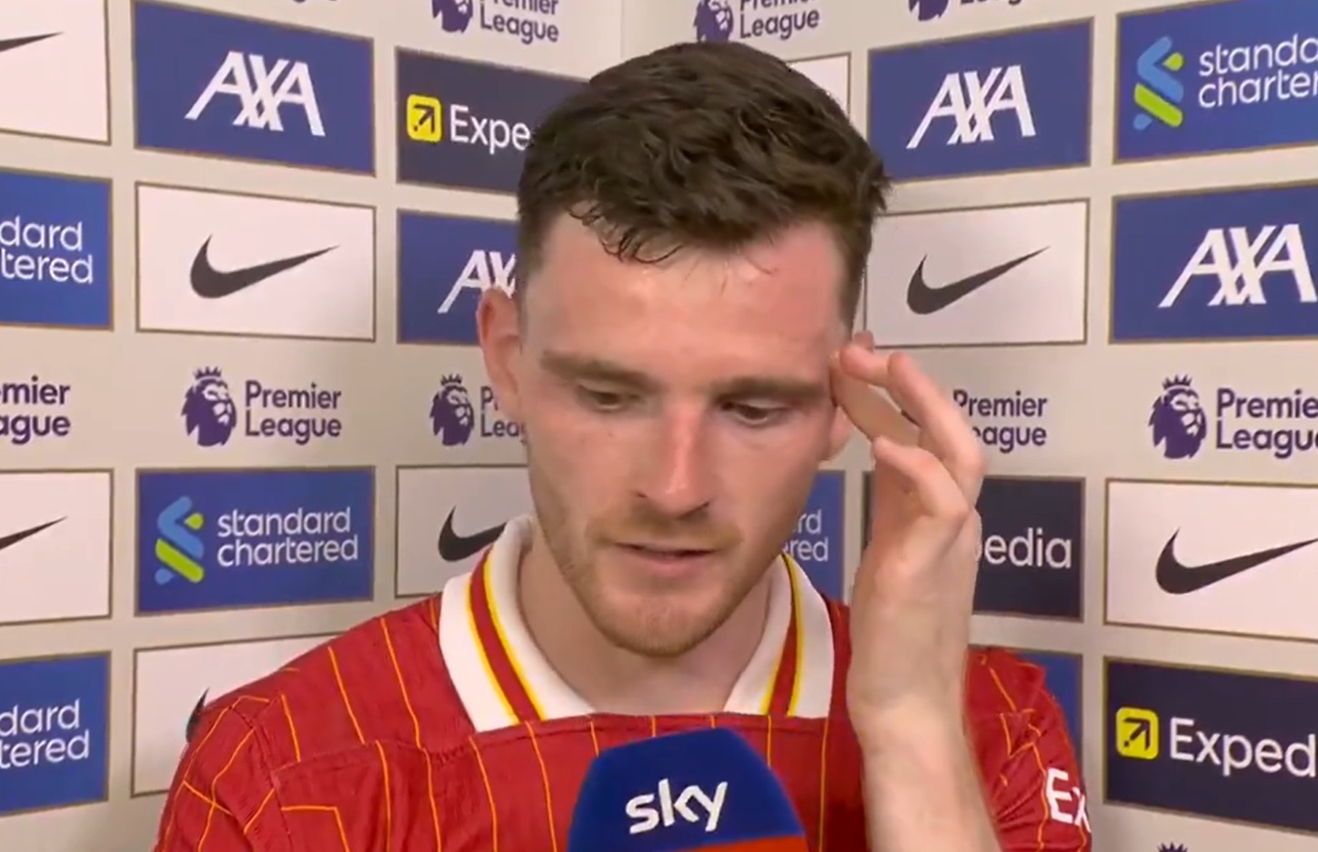 Andy Robertson was disappointed to hear Trent Alexander-Arnold being booed at Anfield on Sunday