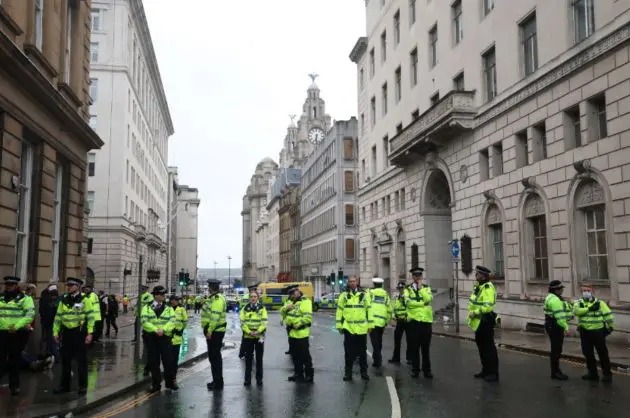 Emergency services attend the scene of a road traffic accident on Water Street