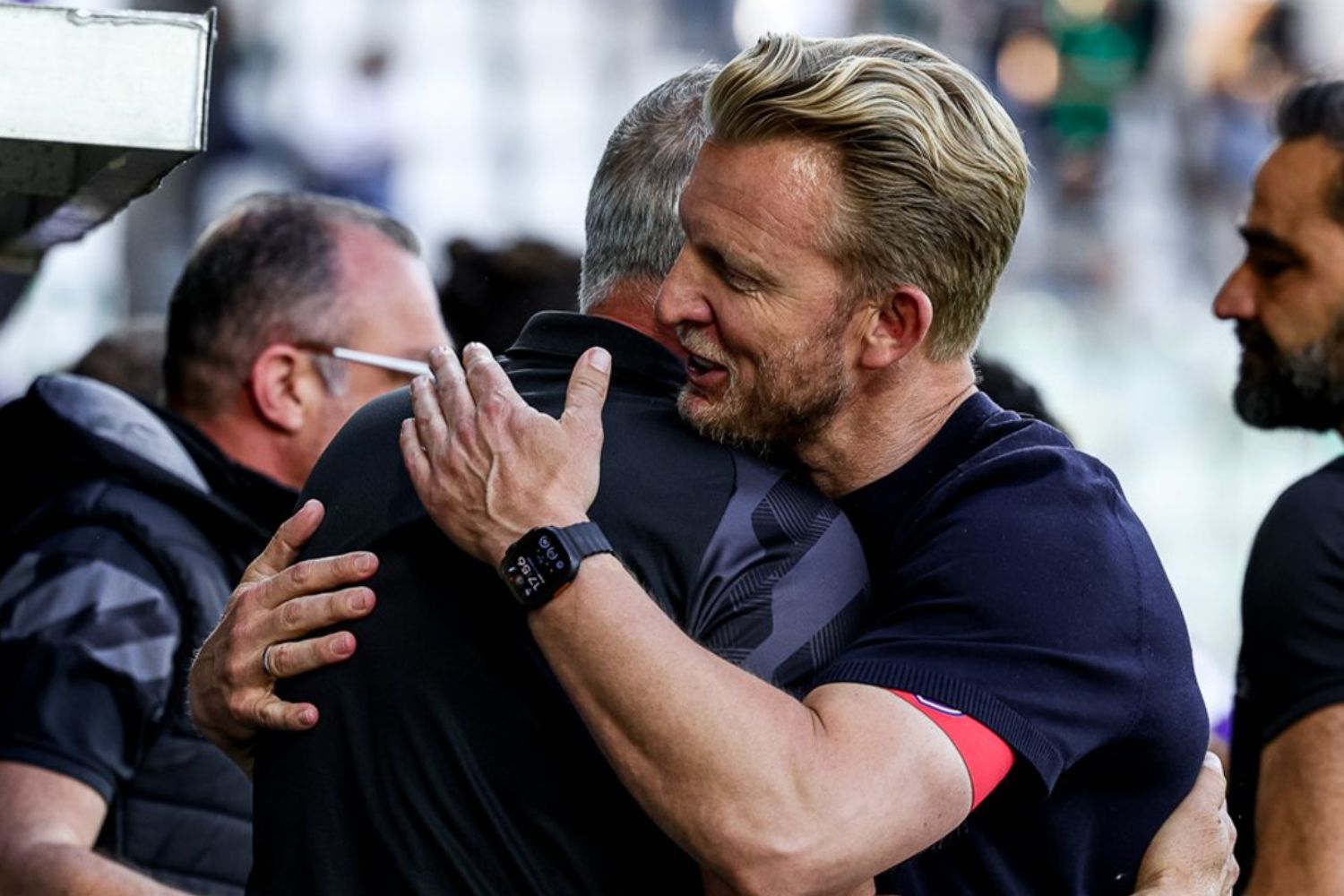 Dirk Kuyt in his current role as manager of Pro League club Beerschot