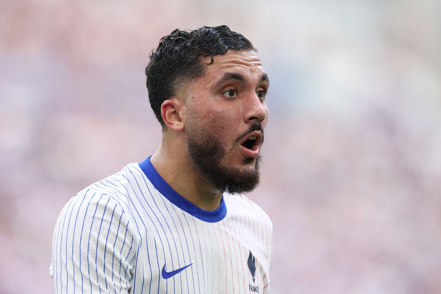 Rayan Cherki plays for France at Olympic Games Paris 2024