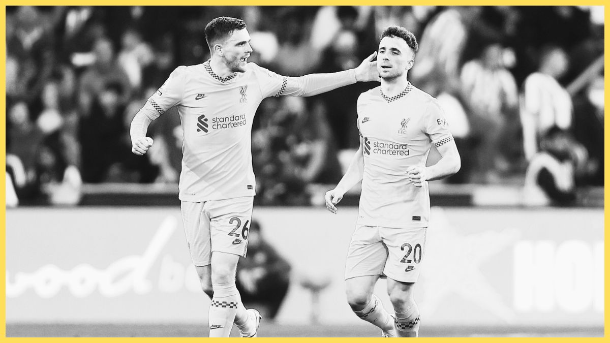 Andy Robertson and Diogo Jota for Liverpool