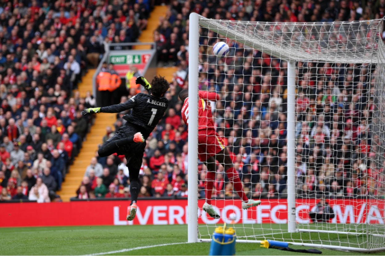 Alisson Becker routinely pulls off splendid saves when Liverpool are defending set pieces