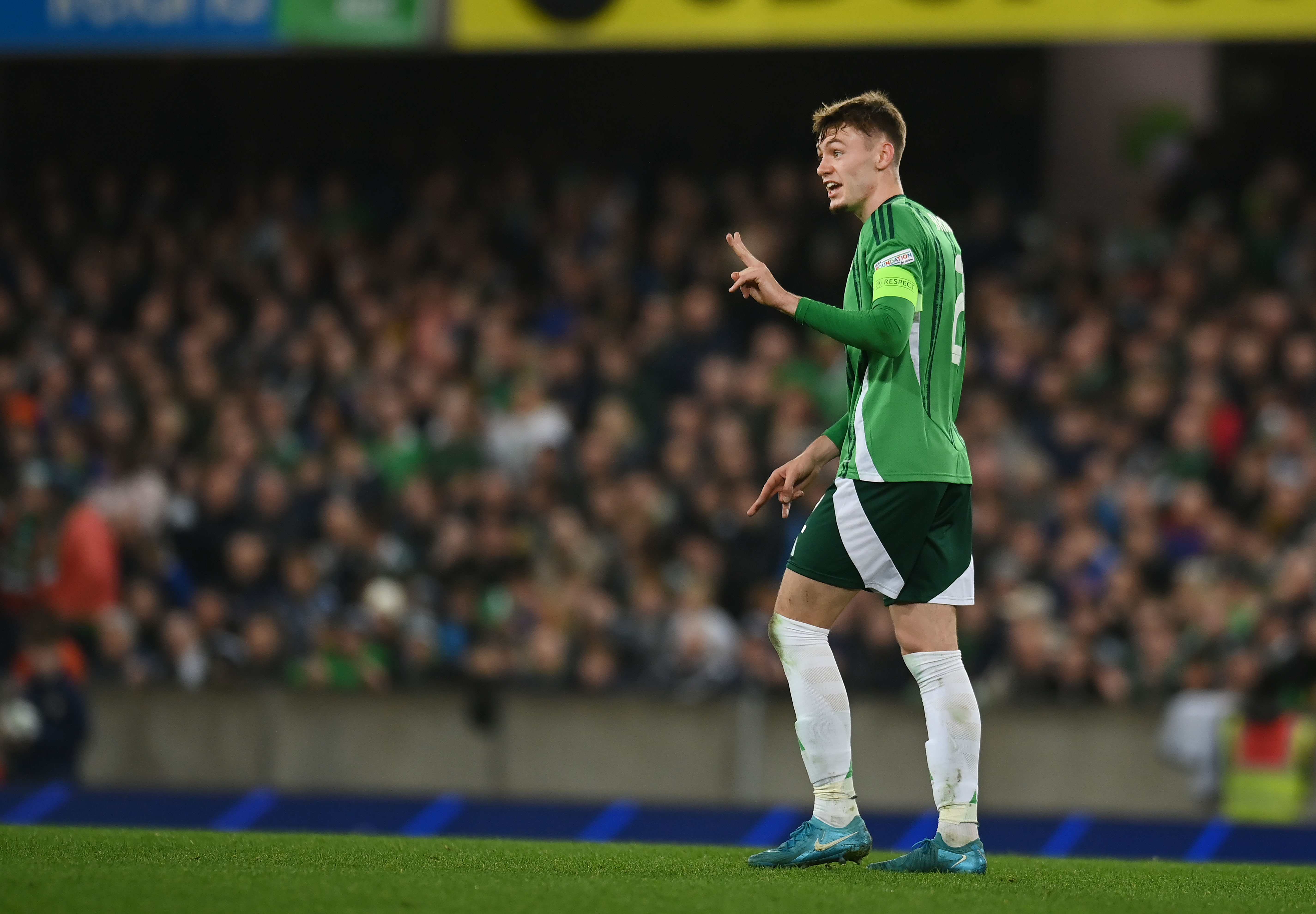 Conor Bradley is included in the Northern Ireland squad for their September double header