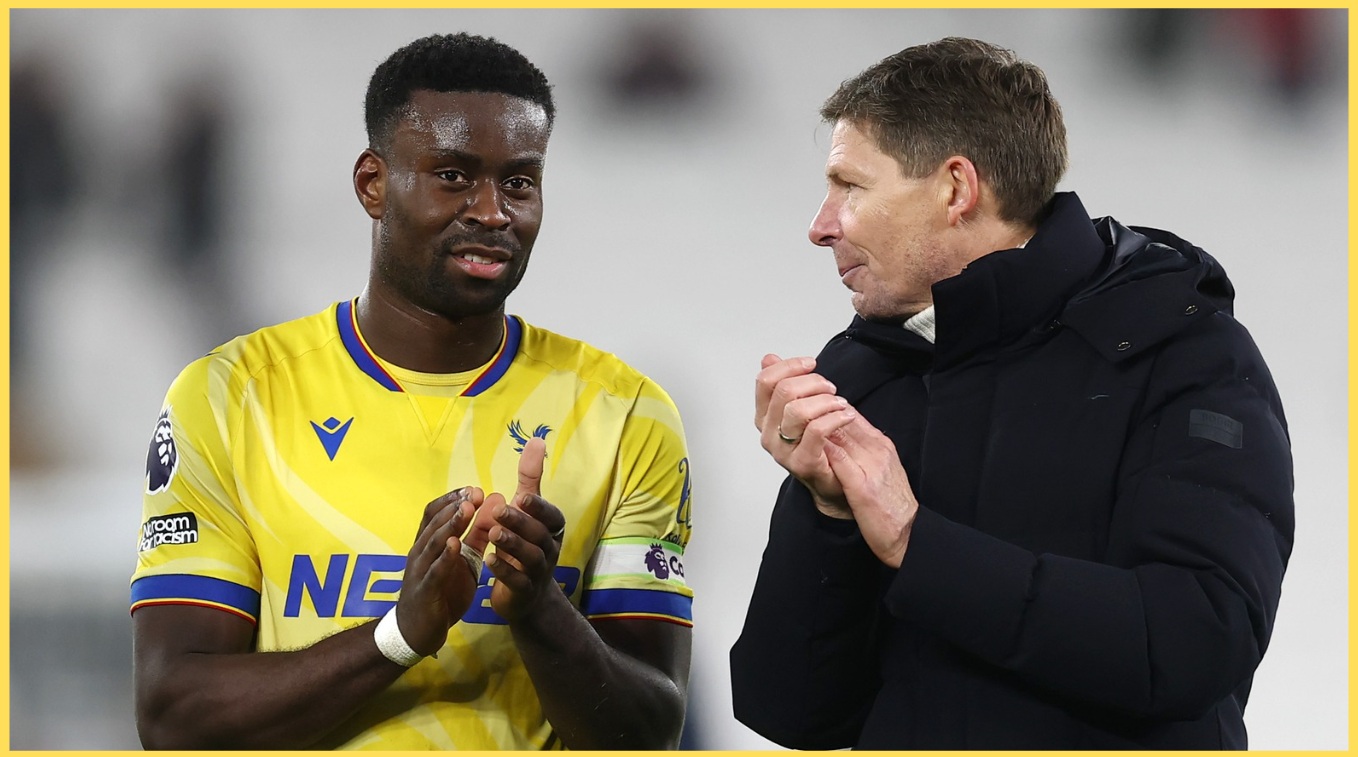 Oliver Glasner joked that he would play at centre-back if Crystal Palace sell Marc Guehi