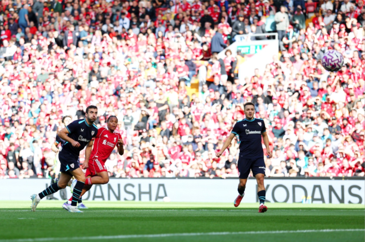 Rio Ngumoha gave Liverpool an early lead against Athletic Bilbao
