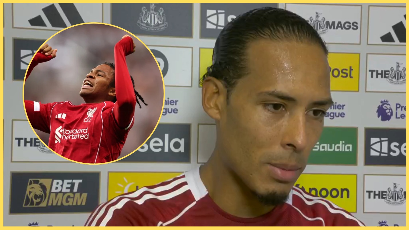 Virgil van Dijk has told Rio Ngumoha to keep working hard after his stoppage-time winner against Newcastle