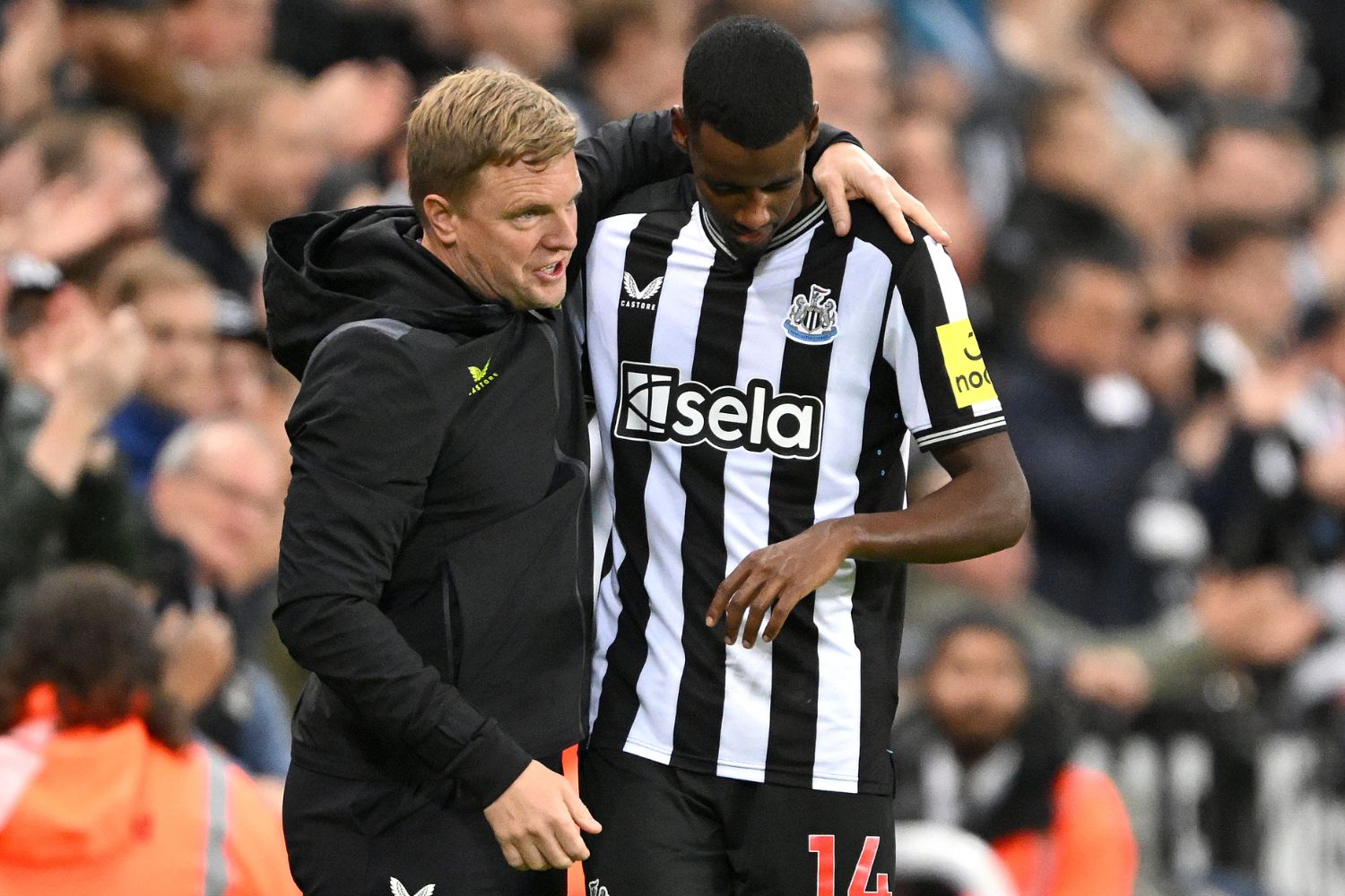 Alexander Isak and Eddie Howe