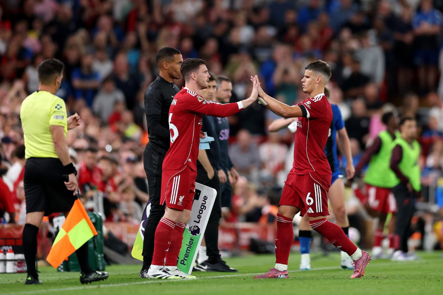 Andy Robertson subbed on for Milos Kerkez