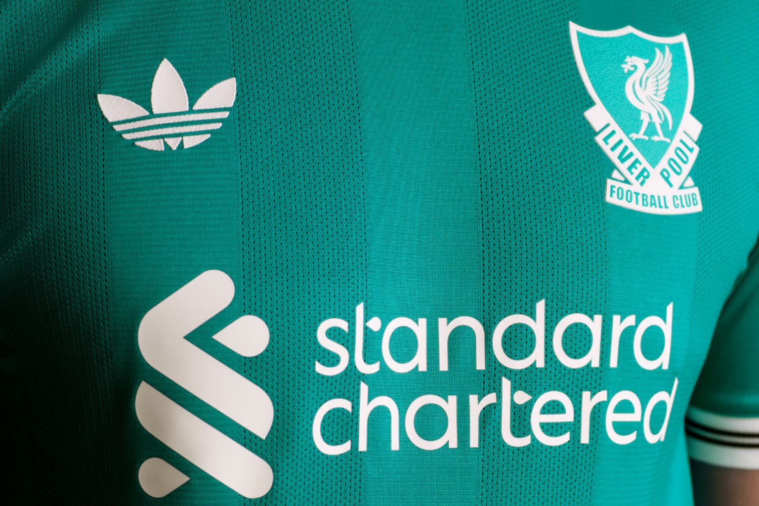 Close up picture of Liverpool's third kit for the 2025/26 season