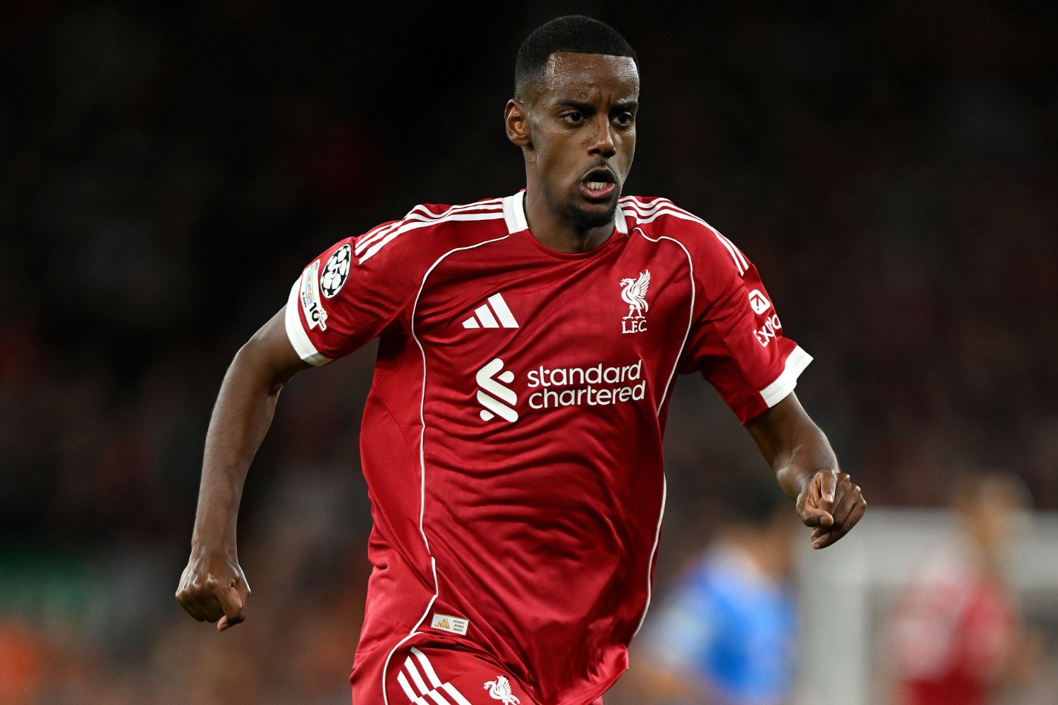 Alexander Isak on debut for Liverpool