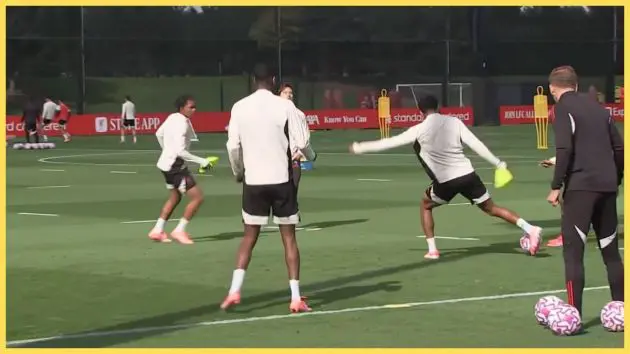 Alexander Isak in Liverpool training