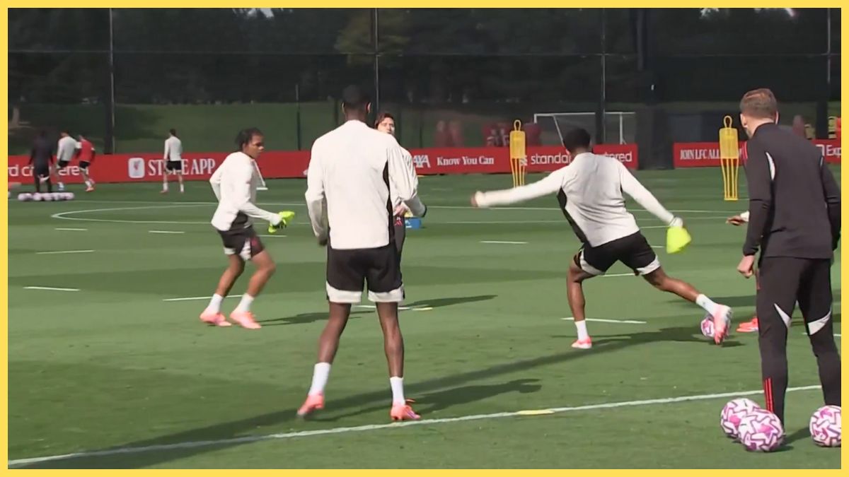 Alexander Isak in Liverpool training