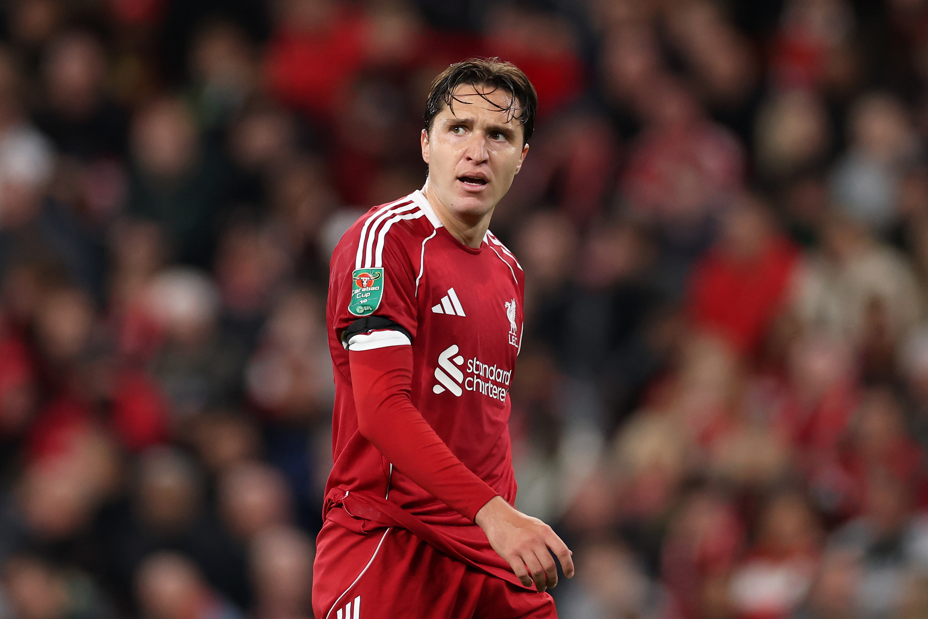 Federico Chiesa misses out on Liverpool's game against Galatasaray due to a slight 'niggle