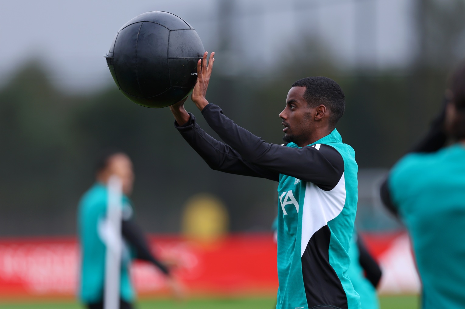 Alexander Isak trained with Liverpool ahead of their fixture against Atletico Madrid