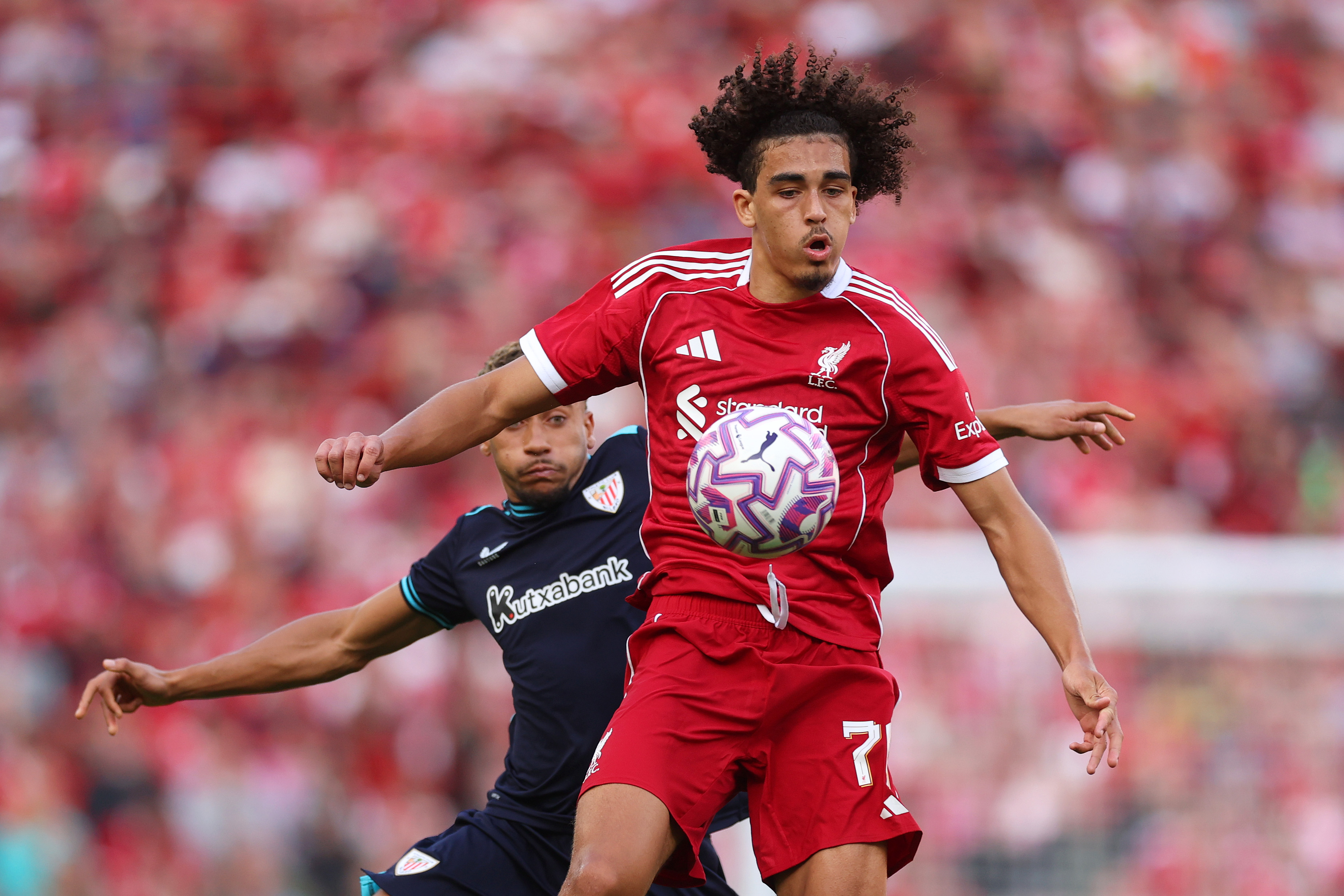 Jayden Danns will remain at Liverpool for at least the remainder of 2025