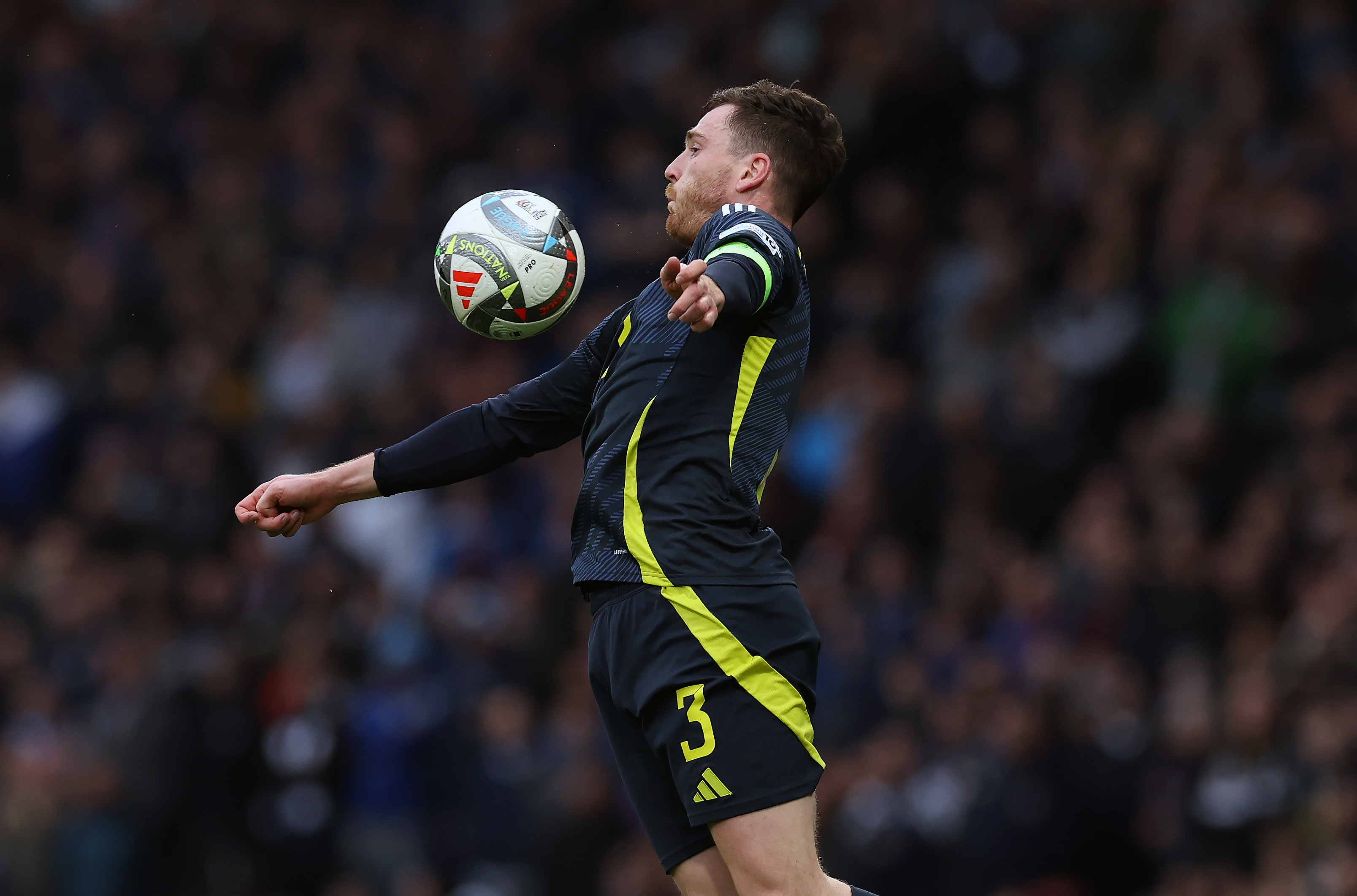 Andy Robertson was praised for his performance in Scotland's 0-0 draw in Denmark