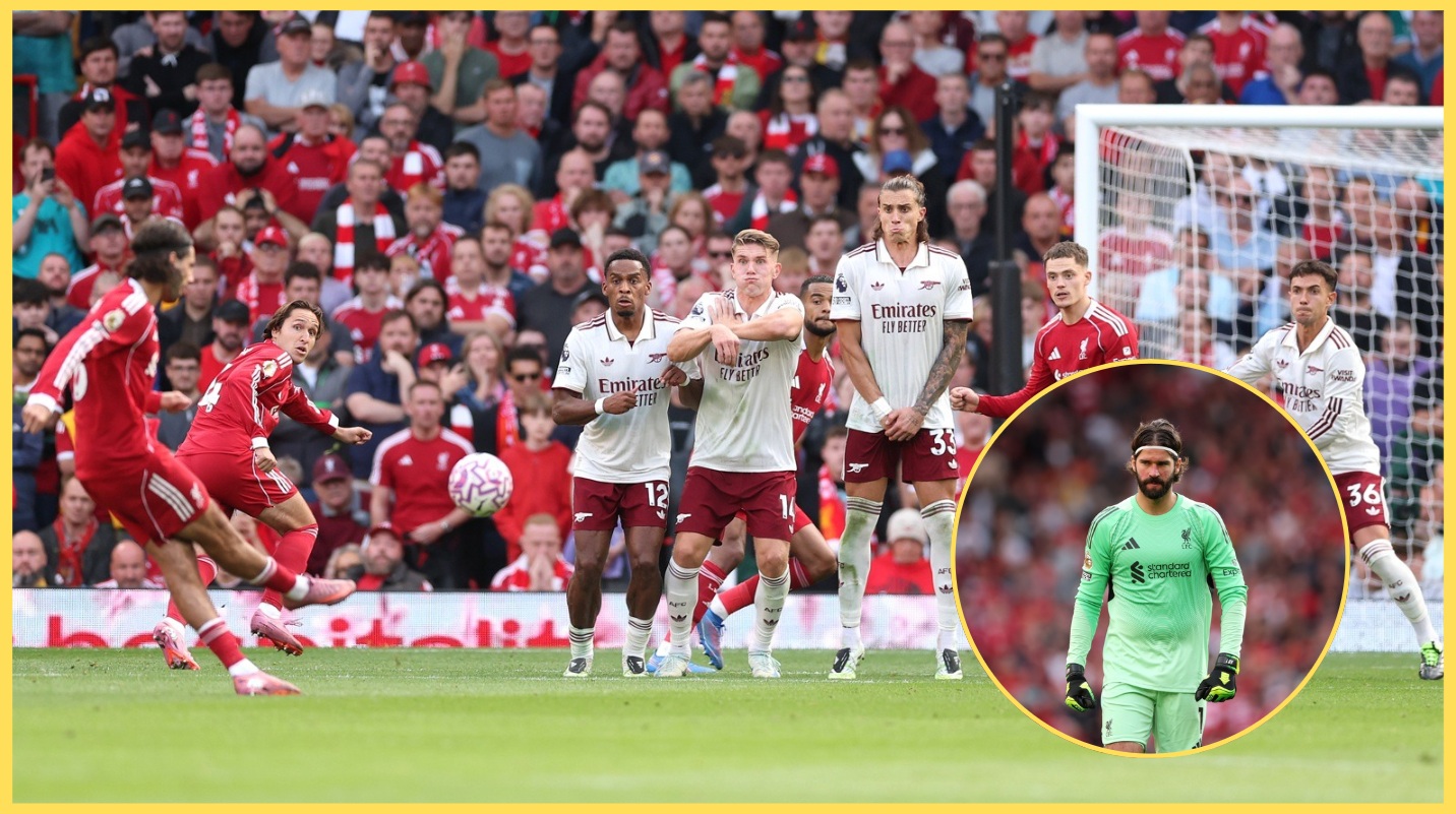 Alisson Becker had a subtle part to play in Dominik Szoboszlai's match-winning free kick against Arsenal