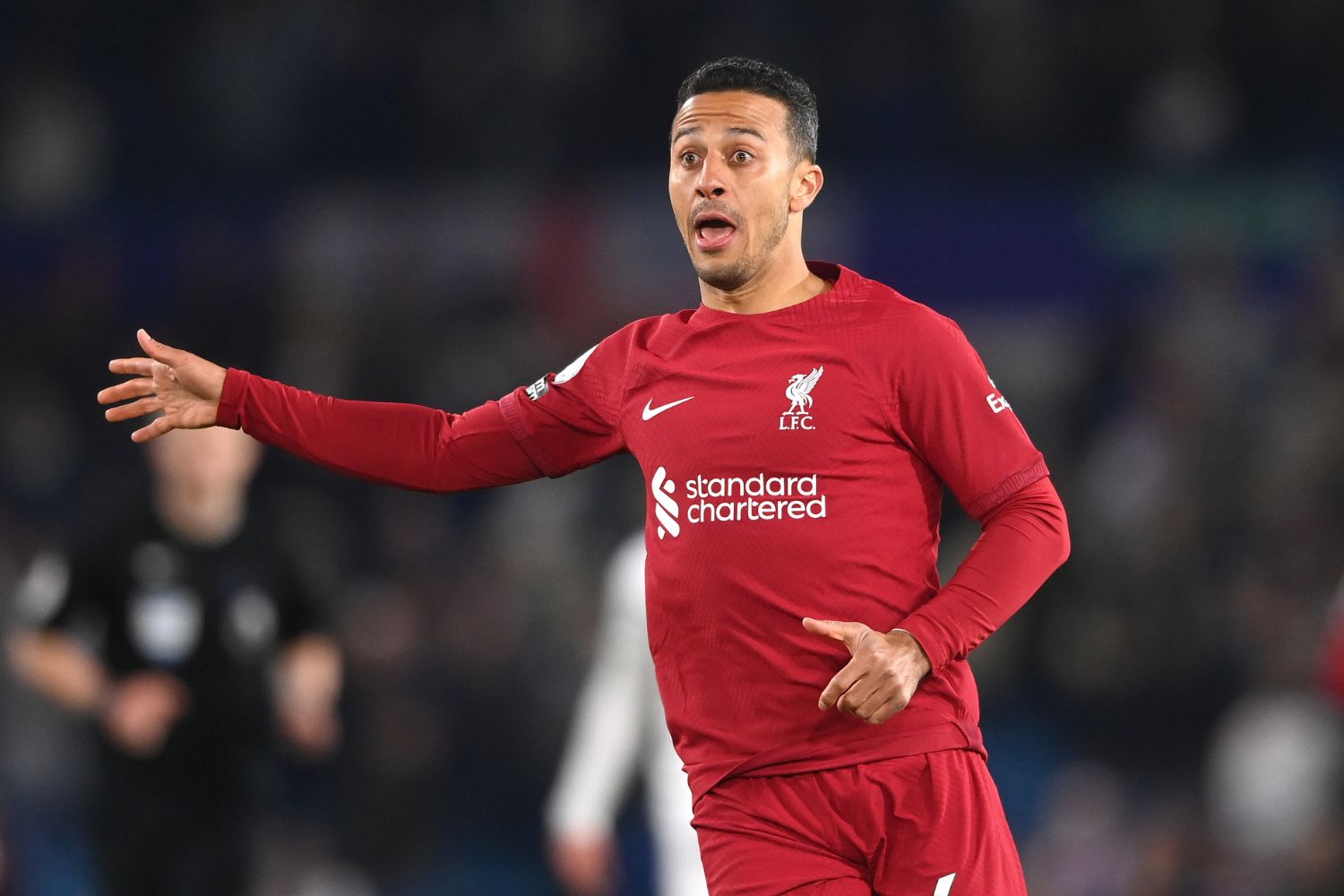Thiago Alcantara playing for Liverpool