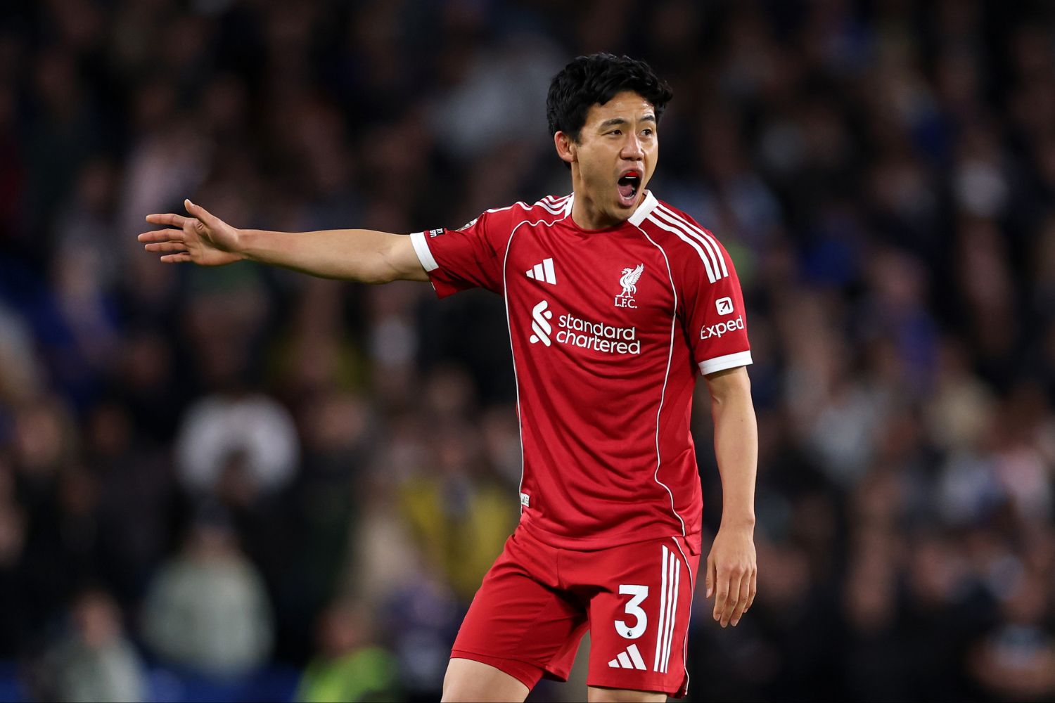 Wataru Endo against Chelsea