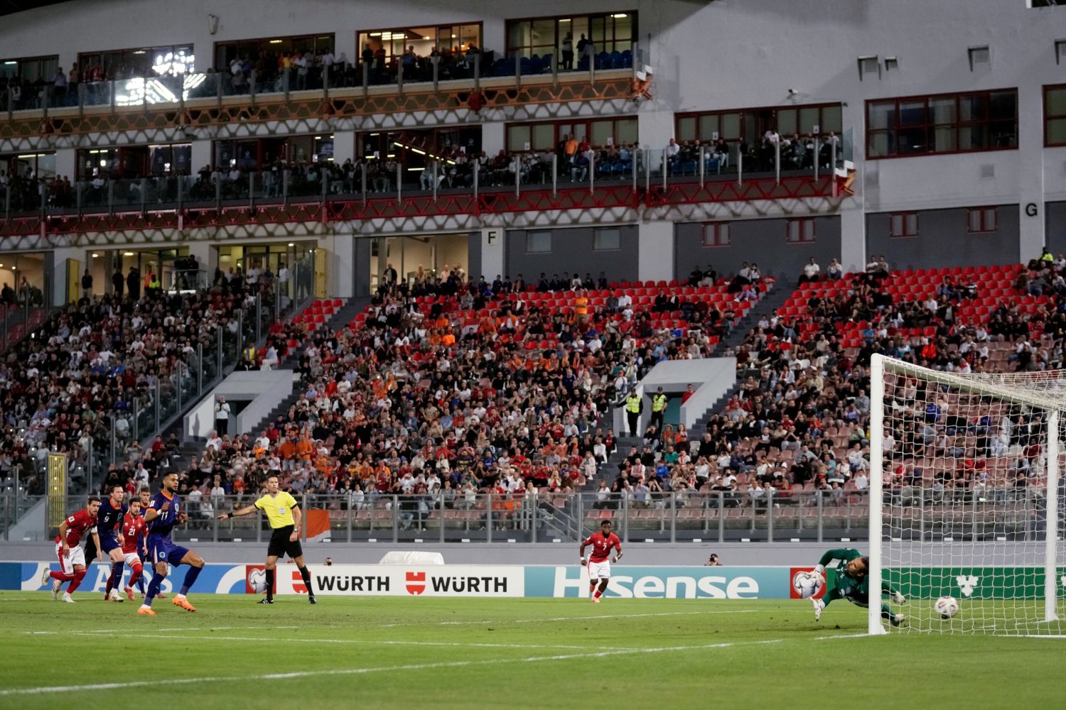 Cody Gakpo scores a penalty against Malta