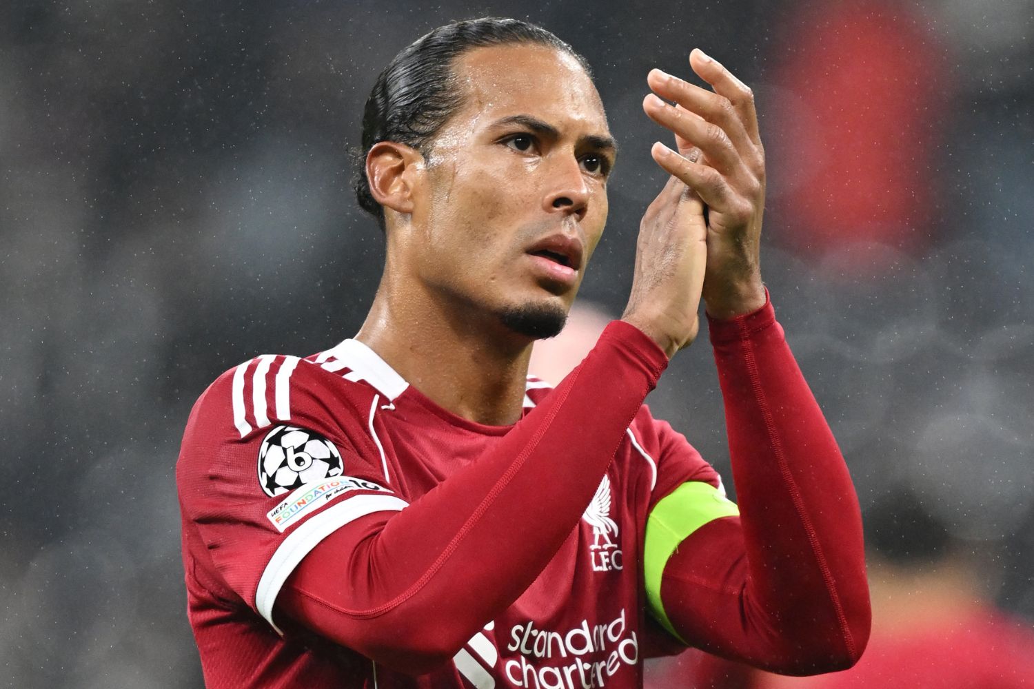 Virgil van Dijk after beating Eintracht Frankfurt