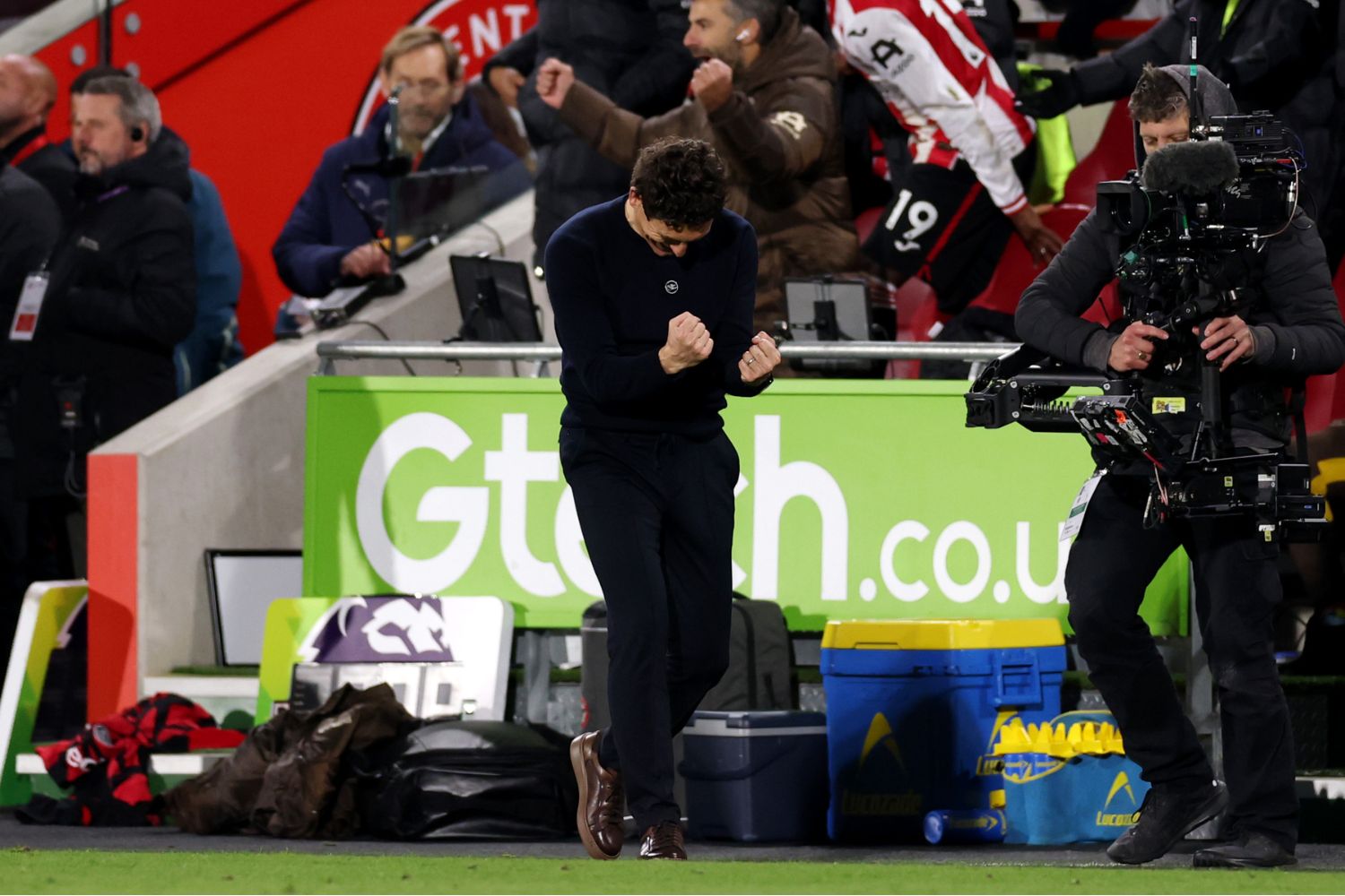 Keith Andrews celebrates against Liverpool