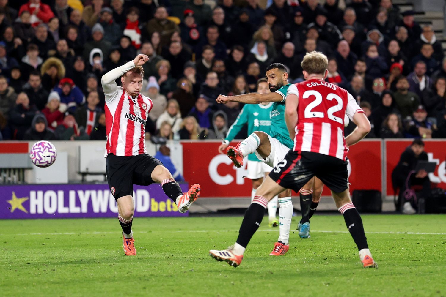 Mo Salah scores against Brentford