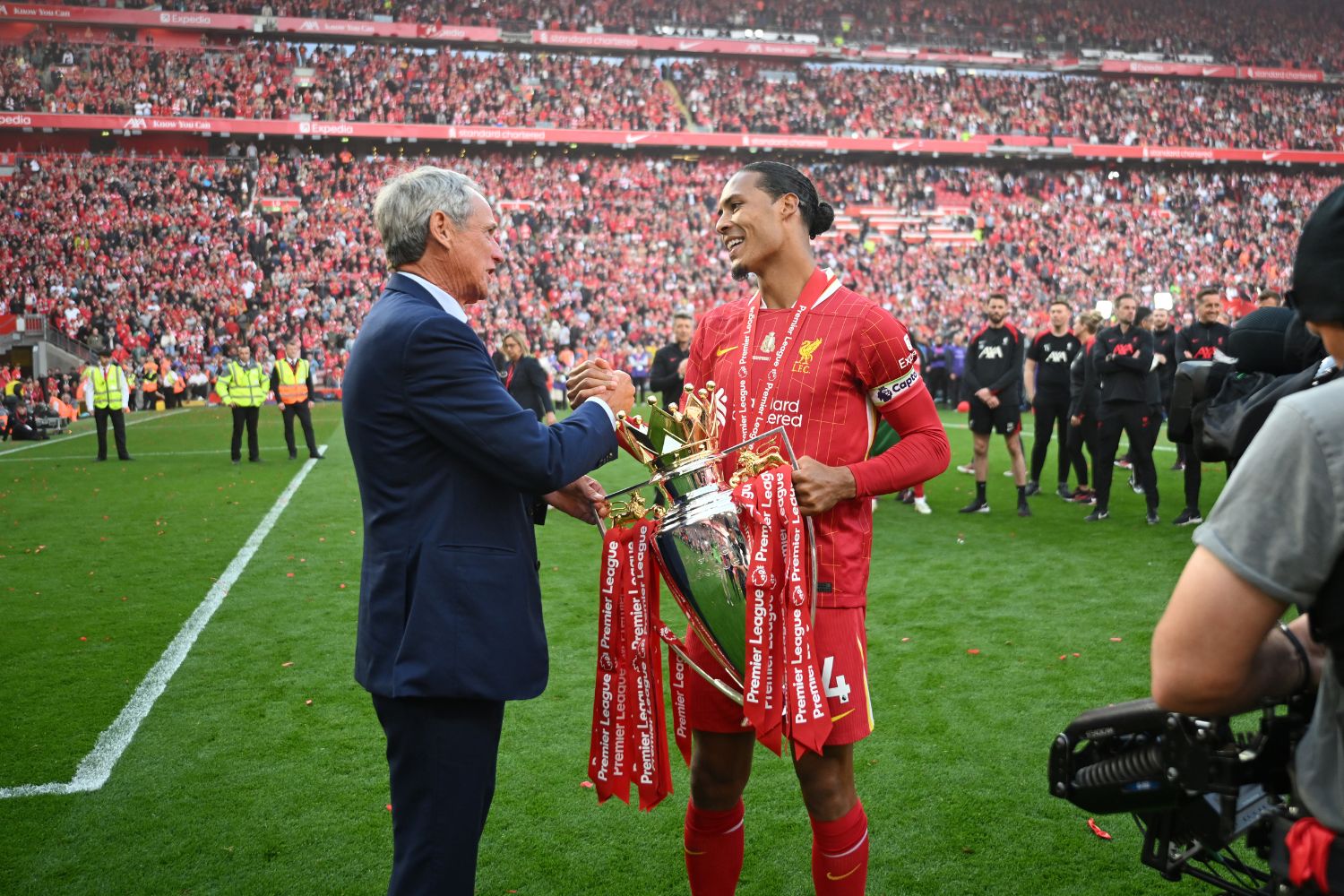 Virgil van Dijk with Alan Hansen