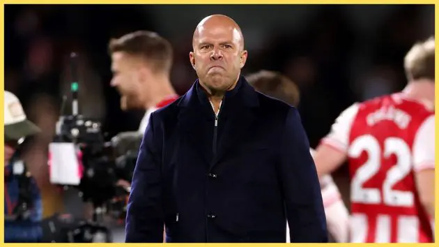 Arne Slot after losing to Brentford