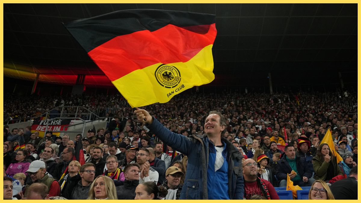 Germany supporters watch the national team
