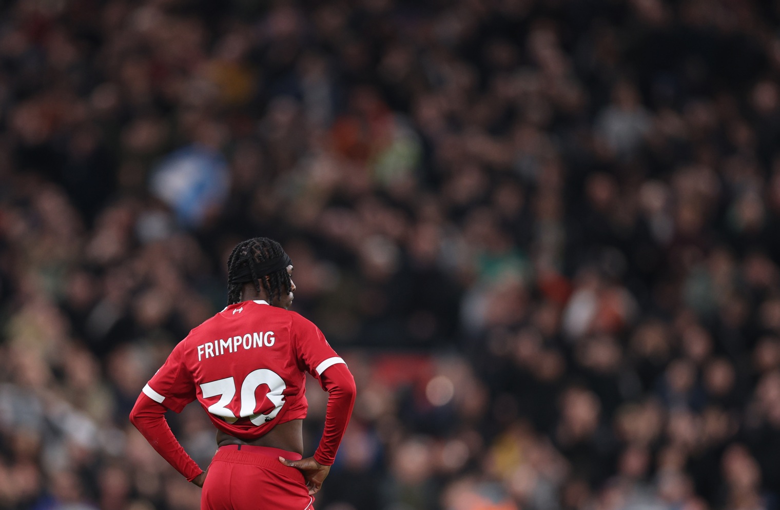 Jeremie Frimpong went off injured in Liverpool's match against Eintracht Frankfurt