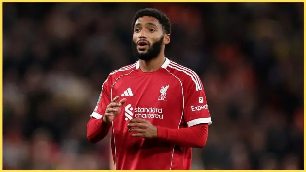 Joe Gomez was seen speaking to Marc Guehi straight afer Liverpool's defeat to Crystal Palace